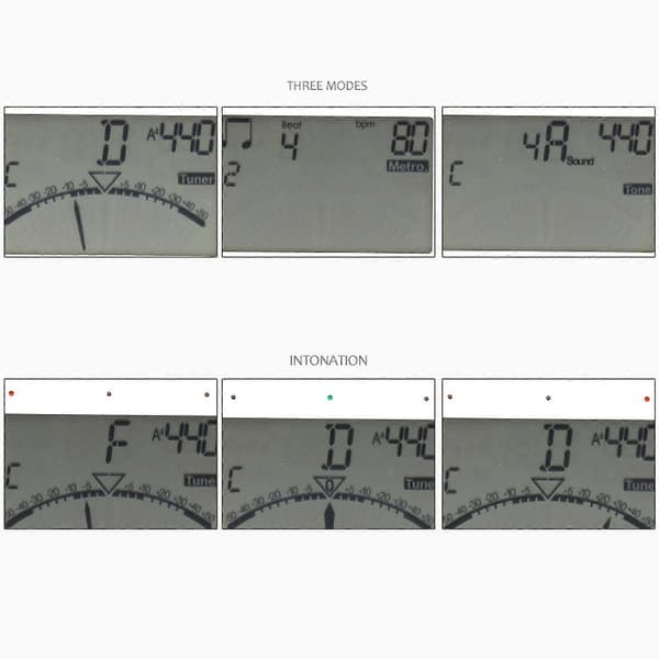 Modedesign Blæseinstrument Tuner 3 i 1 Kromatisk Digital Tuner Plastik