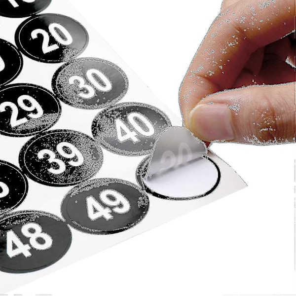 20 kpl Numerotarrat 1-50 Varastointiluokitteluun - ZZY