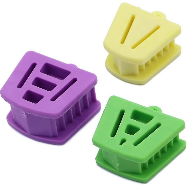 Tandmunstöd, bitring, internt silikonstöd, vadderad munöppnare (3-pack)