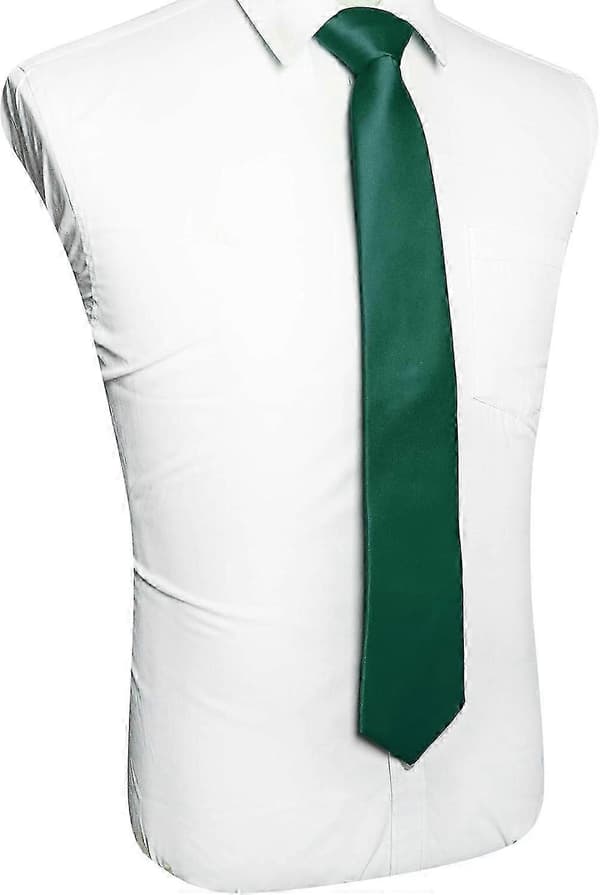Enfärgad slips herrslips för affärer och bröllopsfest Emerald Green