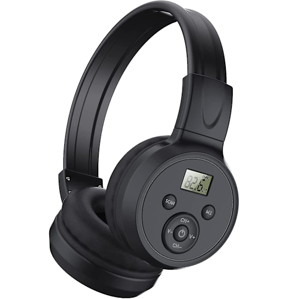 FM Radio Hodetelefon Best Mottak Sammenleggbar FM Headset Radio FM 50-108mhz