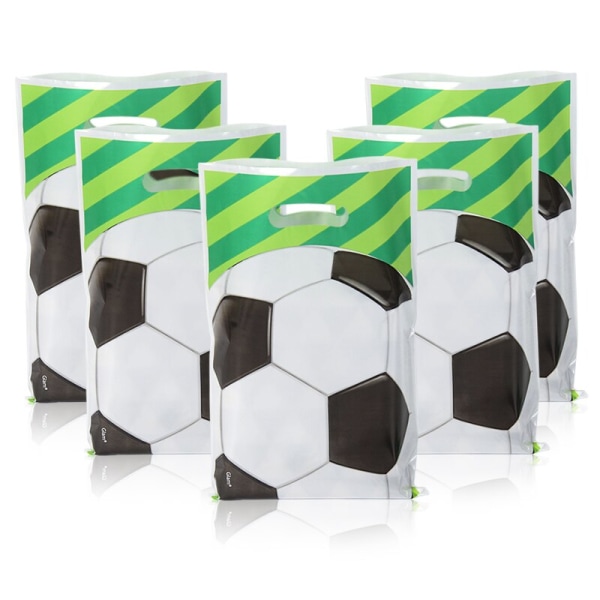 World Soccer Party Favors -laukkujen herkkukassit Herkkukassit syntymäpäivän jalkapallon teemajuhliin -lahjakassit, joissa on kierrenauhat B03-50PCS