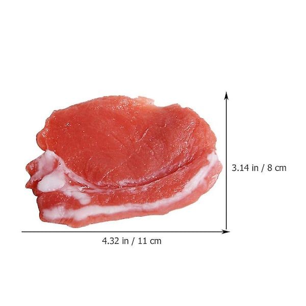 2 st Kokt Fläsk Simulation Verklighetstrogen Köttmat Köksskåp Skrivbordsdekoration Fotorekvisita Di