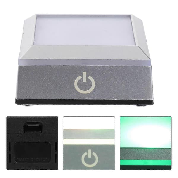LED-lysbase Krystalstativ Display Lysbase LED-lys Krystal LED-lysholder LED-base Akryl