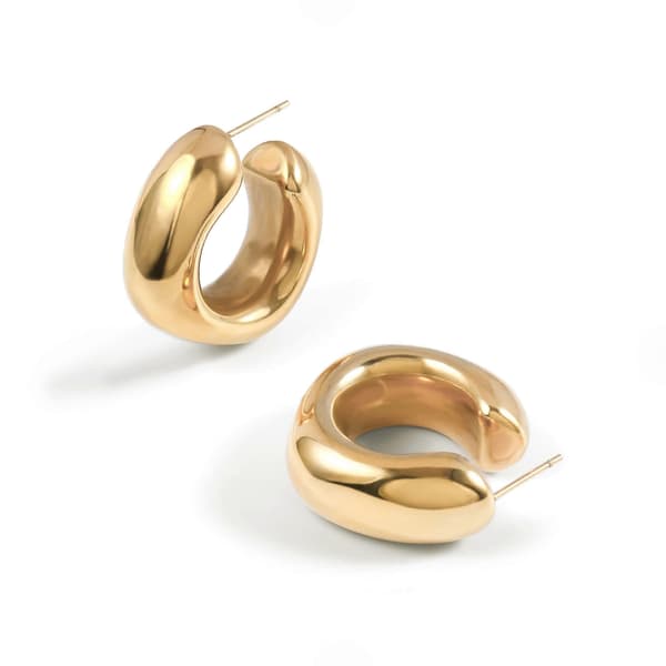 18K Äkta Guldpläterad Koreansk Version Öppen S925 Sterling Silver Ring (Guld)