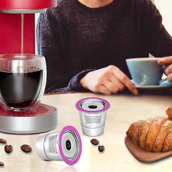 Kaffekapselkopp i rostfritt stål Återanvändbar K-kopp för 2.0/1.0 Mini Plus Kaffefilter Tillbehör