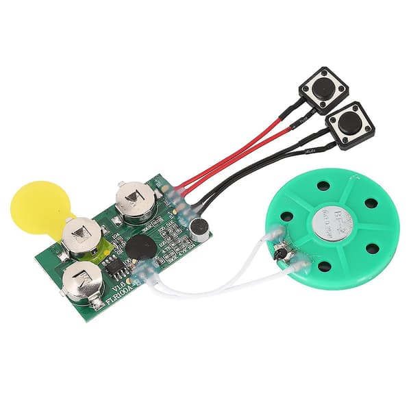 DIY Grattiskort Chip 120 Sekunder Inspelningsbar Röstljud Chip Modul (Knappversion Spela En Gång)