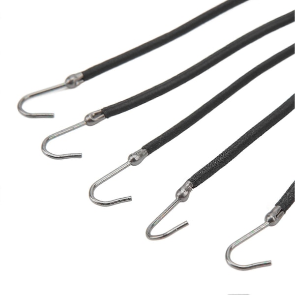 10 st Hårband med Krok för Hästsvans Kvinnor Flickor Flexibelt Elastiskt Hårband Krok Stylingverktyg för Kontor Dejting Svart