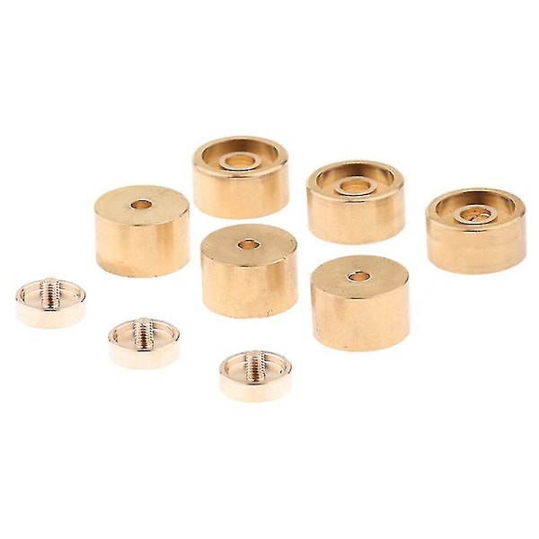 9 st Trumpetventilfingerknappar Ventilkapselskruv Trumpet Reparationstillbehör Guld
