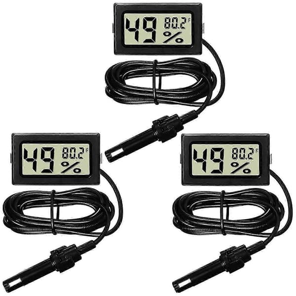 Digital Termometer Hygrometer med Sond Inomhustemperatur Luftfuktighet