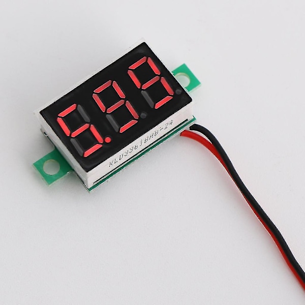 Digital Voltmeter 0.36\" 2-ledninger Dc 2.50 Til 32.0v Led Volt Meter Spenningsmåler A