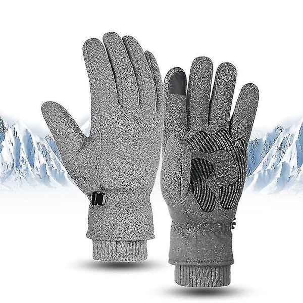 Skidhandskar för män Vindtät och vattentät halkfri Plus Velvet Warm Snowboarding M