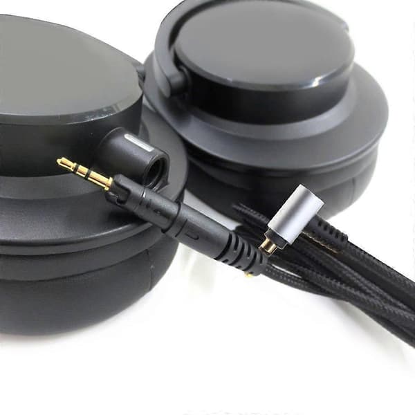 Flettet lydkabel med inline lydstyrkeknap til ATH M50X/M40X/M70X headset