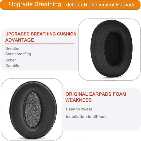Mjuka öronkuddar i mesh för HD4.50BTNC headset öronkudde minnessvamp öronkudde