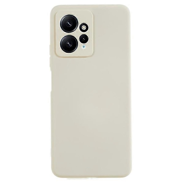 Kompatibel med Xiaomi Redmi Note 12 4G Gummibelagt TPU Telefon Cover Fiberforing Anti-drop Telefonbeskyttelse White