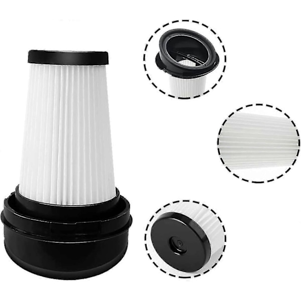 Cisea 6 stk. filter for Grundig Vch9629 støvsuger, Reehi erstatningsfilter for Vch 9832, filtertilbehør for Vch9632 Vch9631 Vch9630 Vch9629 (r