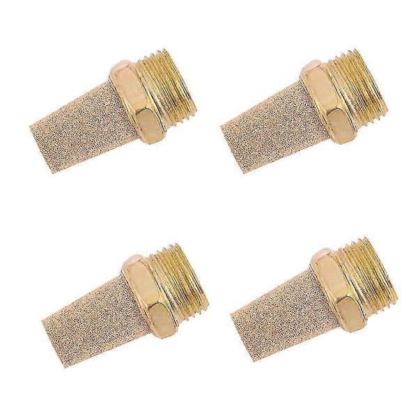 4 stk pneumatisk lyddemper g1/2 utvendig gjenge pneumatisk lyddemper messing eksoslyddemper