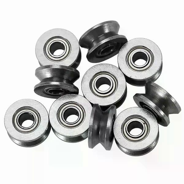 10st Kolstål V624ZZ V Spår Kullager Remskiva För Räls Linjär Rörelsesystem 4*13*6mm