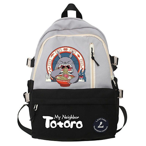 Ghibli Totoro Pojkar Flickor Skolböcker Väskor för tonårsflickor Kawaii College Student Bokväska Ryggsäck Kvinnor Laptop Ryggsäck style 7