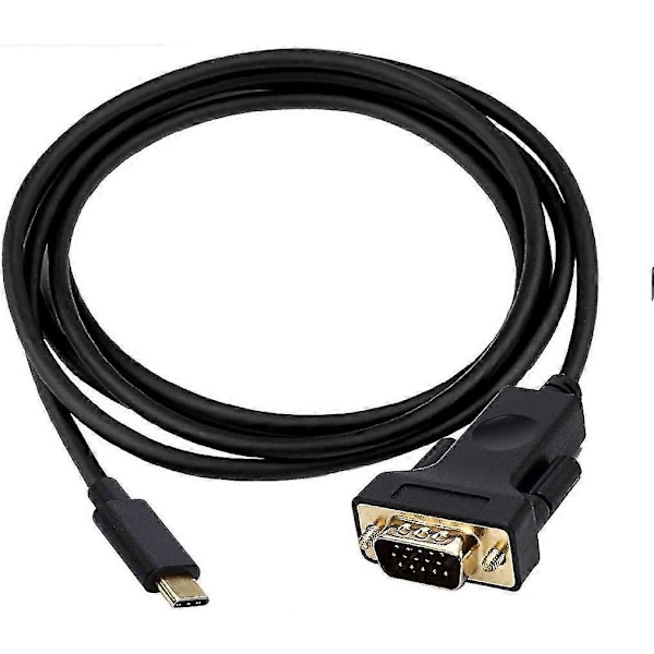 Usb-c Til Vga, Thunderbolt 3 Type C Til Vga Hann-konverter Adapterkabel 1.8m