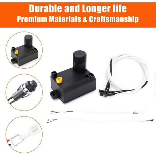 1 - Tenningsknapp - Elektronisk sett - For Weber Spirit E210 S210 E310 Grill - Frontkontroll - Uten batteri - Svart