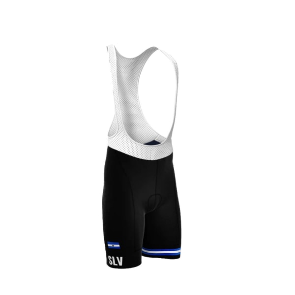 2022 El Salvador Cykeltröja Set Sommarblå Populära kläder Road Bike Shirts Kostym Cykel Bib Shorts MTB Ropa Maillot 2 XL