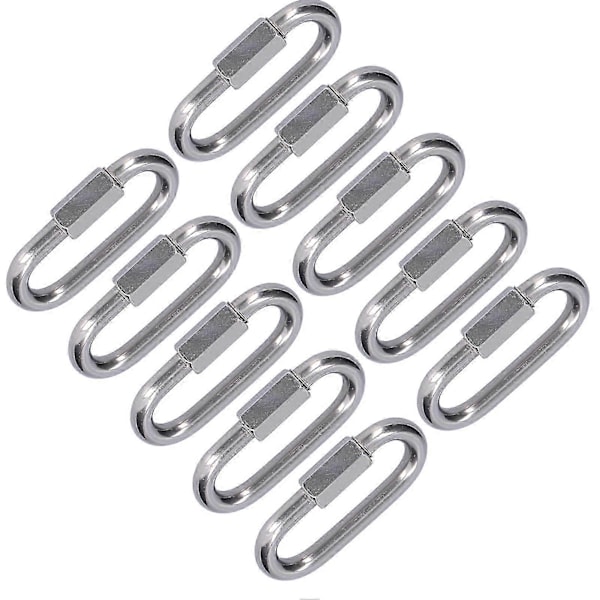 10 st Snabbkopplingslänk Stark Hållbar Enkel Installation Liten Storlek Kedjekoppling M4
