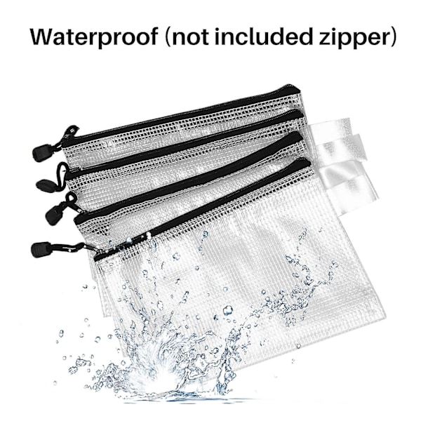 30 stk. B6 Mesh Glidelåspose 13,5x19,5 cm, vanntett Glidelåspose for Skole, Puslespill og Spill Organisering S