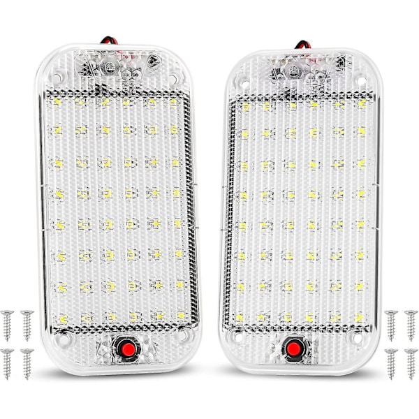 RV Innvendig Belysning 12v-85v 800 Lumen Super Sterk RV Taklampe med PÅ/AV Bryter RV Lig