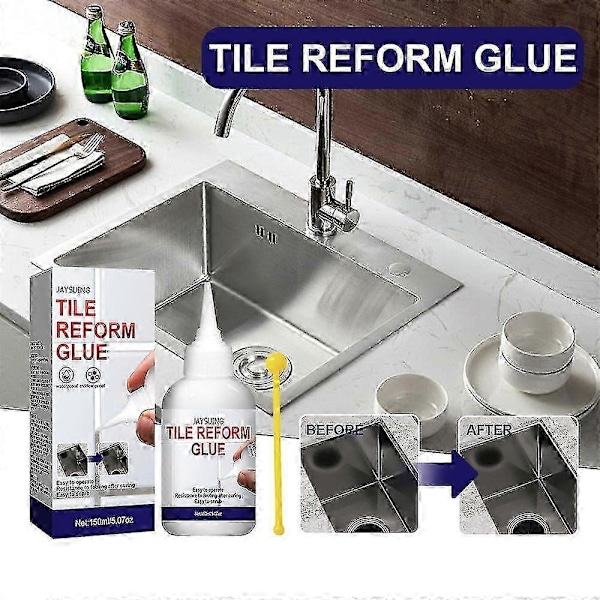2x 150ML Kakelfog Påfyllningsmedel Fogmassa Fyll Kakellim Tätningsmedel Reparation Porslin Keramiskt Lim Golvfog Fyllning Skönhet Sömnadsmedel - Shengxin