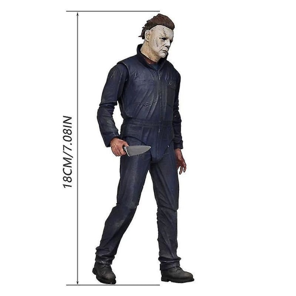 Halloween 2 Michael Myersin toimintafiguuri Pelottava liikkuva malli, henkilökohtainen työpöytä