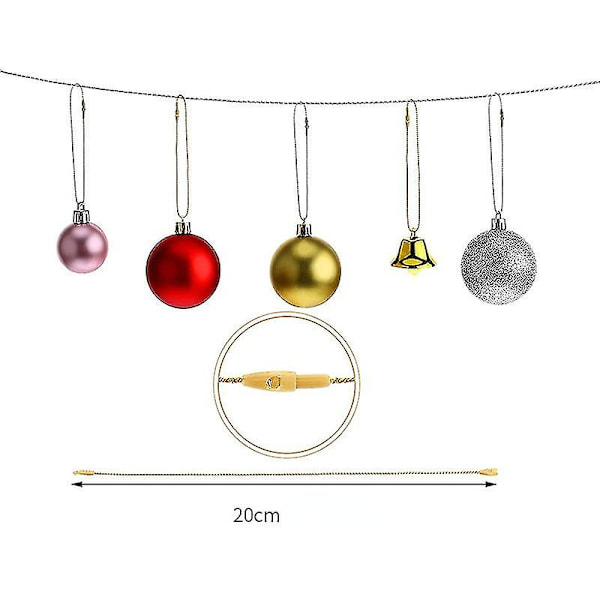 100 kpl 20 cm polyesterinauhat jouluriipuksille Xmas Tree Xmas Ball Tag Tool Joulupuikko koriste-tarvikkeet Red