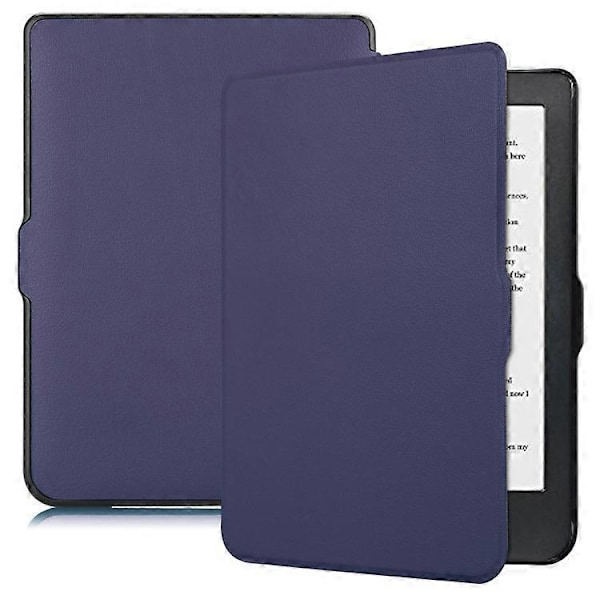 PU Læder Smart Magnetisk Flip Beskyttelsesetui Kompatibelt til Kobo Clara HD DarkBlue