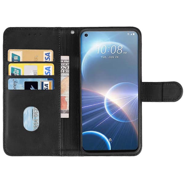 Lærtelefondeksel til Htc Desire 22 Pro
