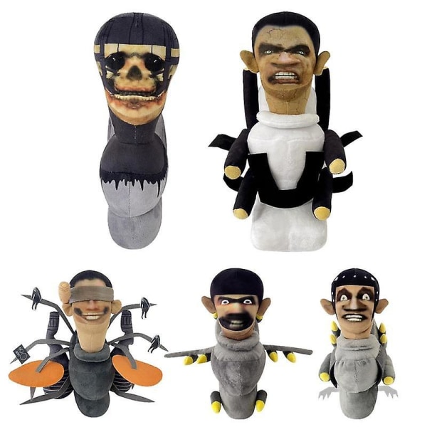Kibidi Toalett Plyschleksak Anime Toalett Man Docka Kastkudde Monitor Högtalare Man Docka Baby Barn Födelsedag Julklappar style 3