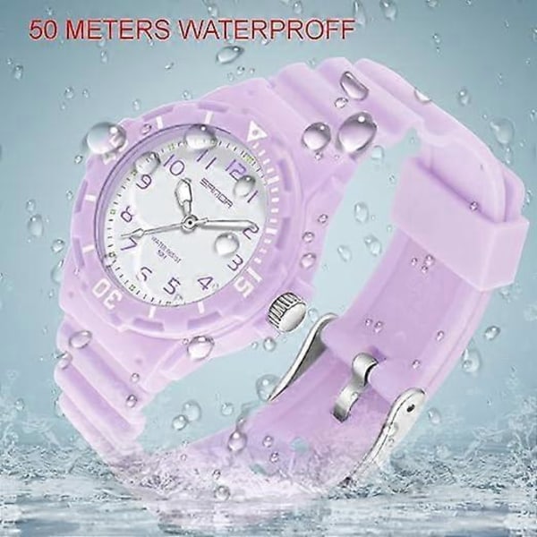 Damklocka Sport Vattentät Klocka Enkel Minimalistisk Sjuksköterska Analog Casual Klocka för Damer Flickor Studentklockor Mode Jelly Elektronisk Kvarts Mil