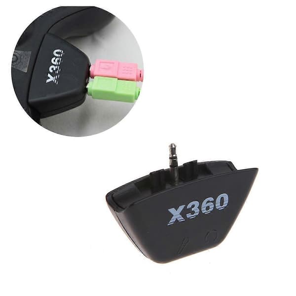Sort 2,5 mm Jack Mikrofon Headset Øretelefon Konverter Adapter Til Xbox 360
