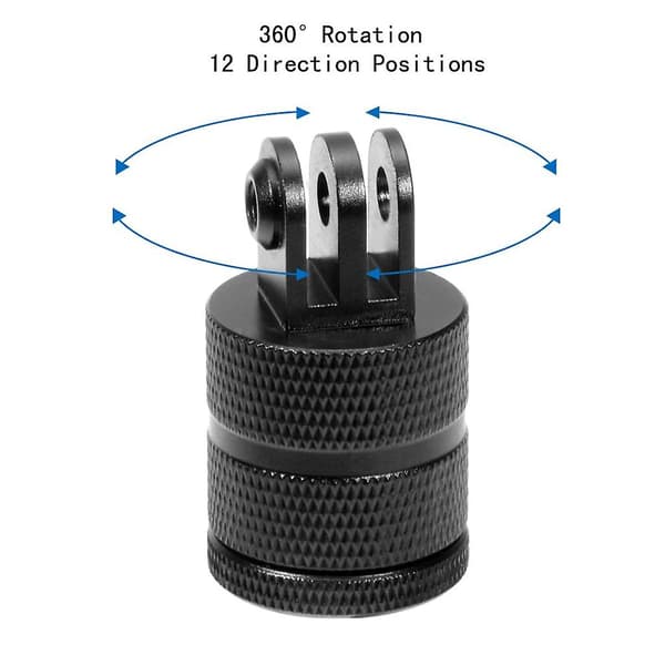 360 Graders Rotations Tripod Adapter til Go Pro Hero 3+ 4 5 Session 6 7 Kamera