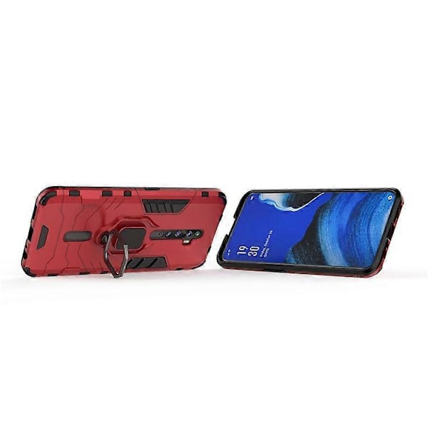 Cool Guard Ringhållare Stöd PC+TPU Hybrid Telefonskal Kompatibelt För OPPO Reno2 Z Red