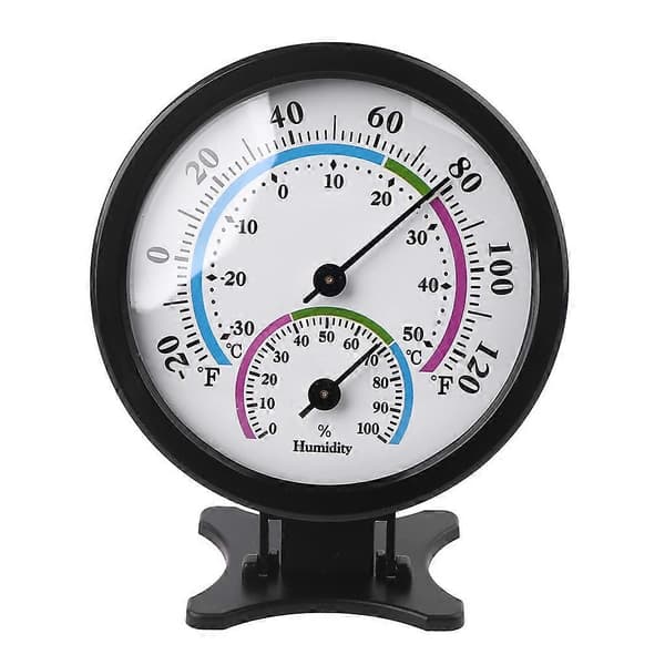 Højpræcisions dial indikator termometer til terrasse pool køkken have sort