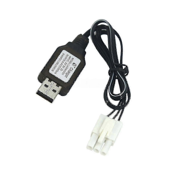600mA 6.4V USB Opladerkabel EL4.5-3P Stik P-til-R Til RC Bil Lastbil Speedbåd JSL