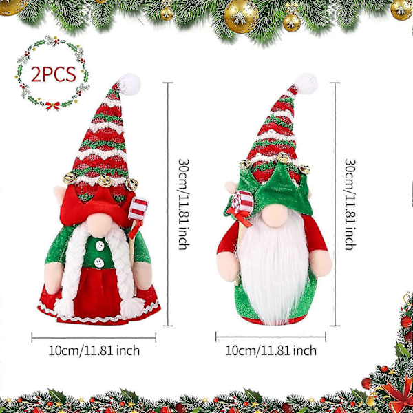 Christmas Gunk Pehmolelu Kääpiö pehmonukke 30 cm punainen vihreä