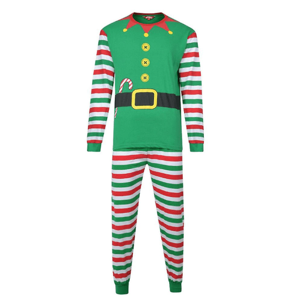 Familjematchande julrandig pyjamas Julpyjamas Casual Set Men S