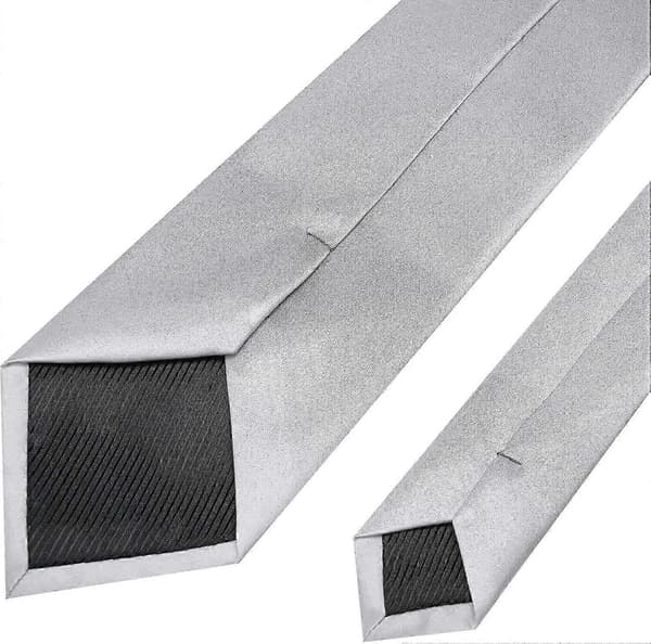 Ensfarget slips, herre, slips for forretninger og bryllupsfest Silver