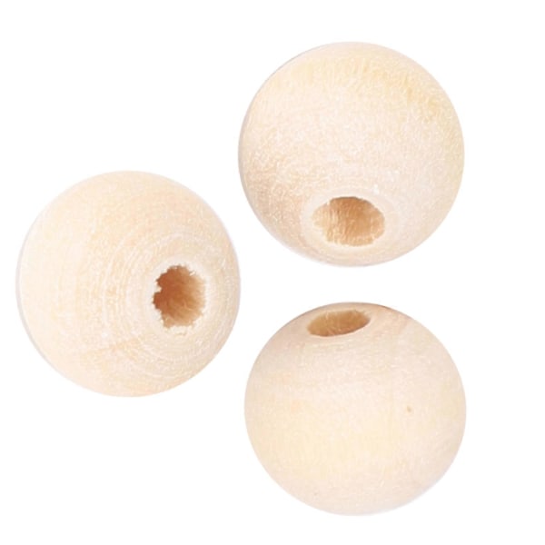 5 pussia puuhelmiä pyöreitä käsintehtyjä DIY viimeistelemättömiä käsityötarvikkeita 4mm/6mm/8mm/10mm (Couleur naturelle 10 mm 100 pices)