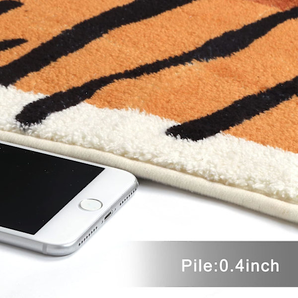Tflycq Kids Makuuhuoneen matto Tiger Area -matto 32" x 21" Henkilökohtainen pehmeä leikkihuonematto Pehmo Liukumaton lasten konepestävät matot olohuoneeseen Classro