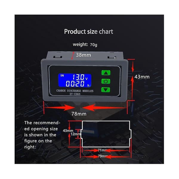 Xy-cd63 Cd63 30a Batteriladdningskontrollmodul Full Strömavstängningsskydd Underspänningsskydd