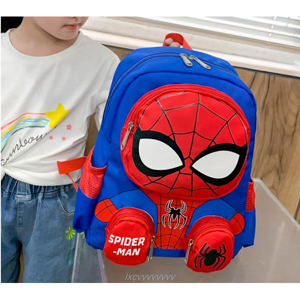 3D Sarjakuva Spiderman Reppu Toddler Lapset Supersankari Koululaukku Päiväkoti Sarjakuvareppu Esikoulu 1-3 vuotta pojat tytöt Photo color