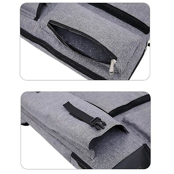 4k Art Portfolio Case Artistin case kahvalla Art Säilytyslaukku Kangaskassi Artwork Reppu Piirustustaulun organizer Grey