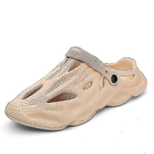 Sommar Herr Tofflor Bekväma plattform Utomhussandaler 2023 Strandtofflor Flip Flops Man Inomhus Hem Rutschkanor Badrumsskor Khaki 41